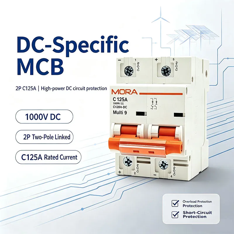 2P C125A DC Miniature Circuit Breaker 1000V DC