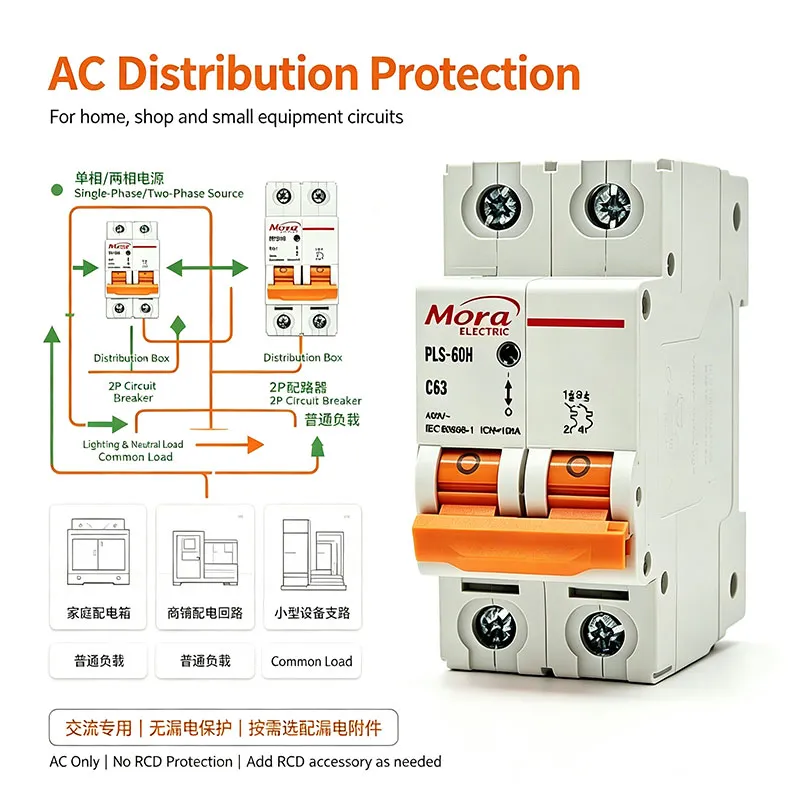 2P AC MCB housing